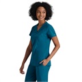 Barco One Racer Top-4 Pocket V-Neck Breathable Scrub Top