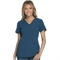 Cherokee iFlex V-Neck Knit Panel Top