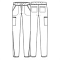 CKA184, Mid-Rise Tapered Leg Scrub Pant
