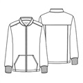 CKA387, Zip Front Scrub Jacket