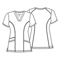 CKA684, V-Neck Scrub Top