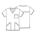 CKA686, Men's V-Neck Scrub Top