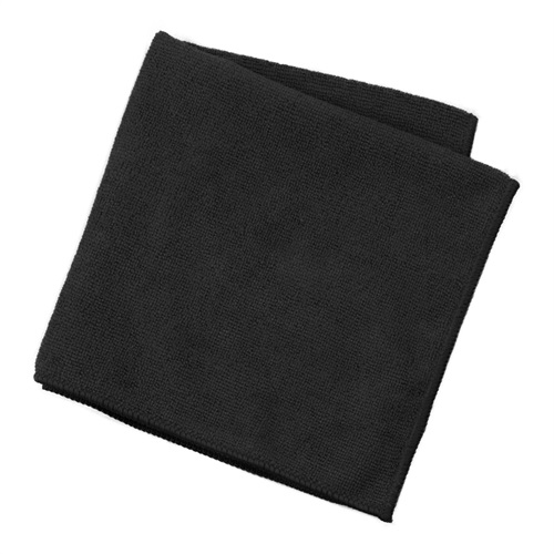 16" Black Microfiber Towel, MFMP16BK