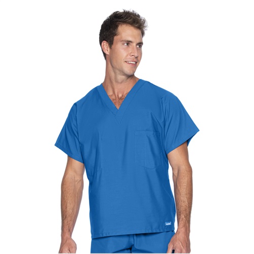 Unisex 1-Pocket V-Neck Scrub Top, Royal