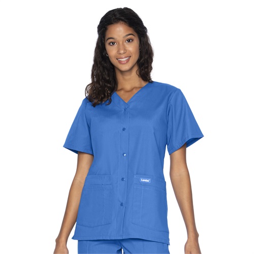 Women's 4-Pocket V-Neck Scrub Top, Royal